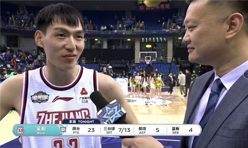 吴前砍全场最高23分，终获全明星MVP