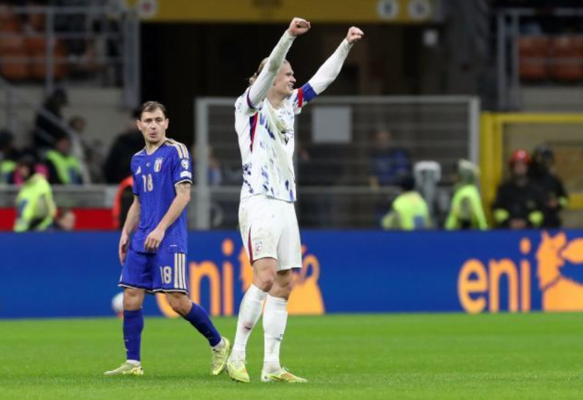 意大利 1-4 挪威无缘直接出线 挪威全胜直通世界杯