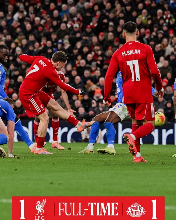 维尔茨造乌龙 利物浦 1-1 桑德兰主场三连不胜